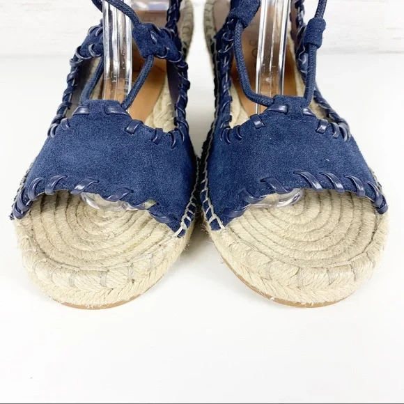 Sole Society • Amethyst Navy Espadrille Wedges - Picture 4 of 8
